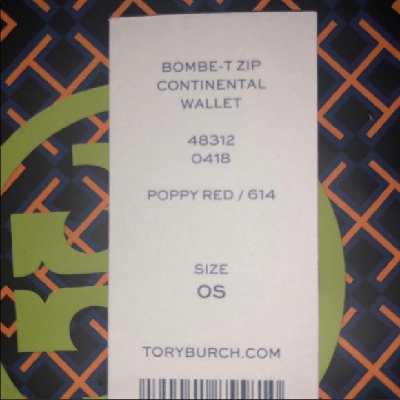 Tory Burch Bombe T Zip continental wallet. Brand New packed never used. - Picture 2 of 3
